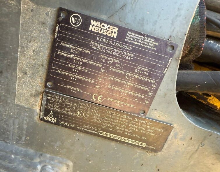 WACKER NEUSON WACKER NEUSON ET90 ***MATRICULADA***